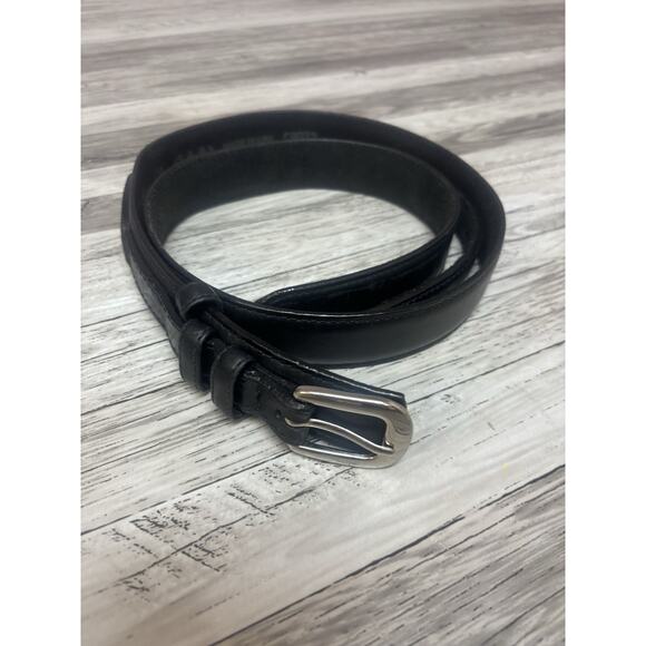 Cabela’s Men’s Black Leather Ranger Belt Size 34 Made in USA Heavy Duty - Picture 4 of 8